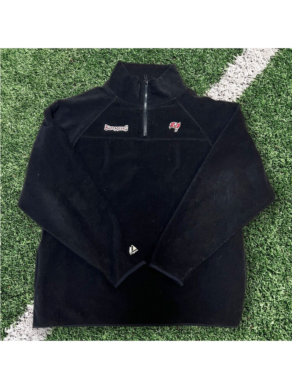 Tampa Bay Buccaneers Fleece Jacket Mens L NFL Majestic Zip